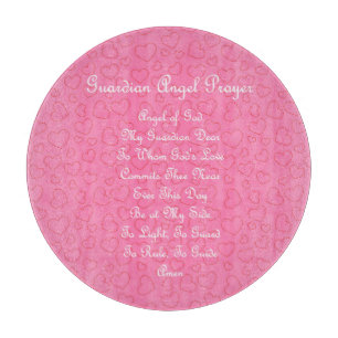 Guardian Angel Prayer Pink Cutting Board