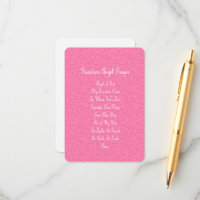 Guardian Angel Prayer Pink
