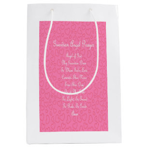 Guardian Angel Prayer Pink Medium Gift Bag