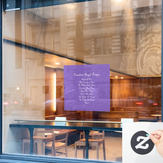 Guardian Angel Prayer Purple (Cafe Window)