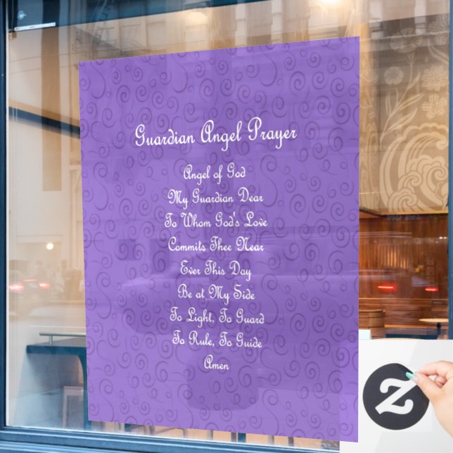 Guardian Angel Prayer Purple (Cafe Window)