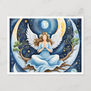 Guardian Angel Praying for Earth Postcard