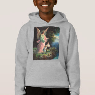 Guardian angel protecting children near a ledge