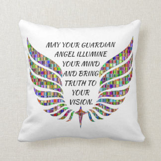 Guardian Angel Quote/Angel Wings Cushion