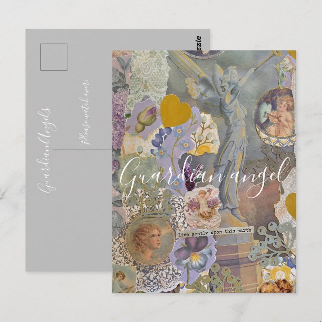 Guardian Angel Send Protection Postcard (Front/Back)