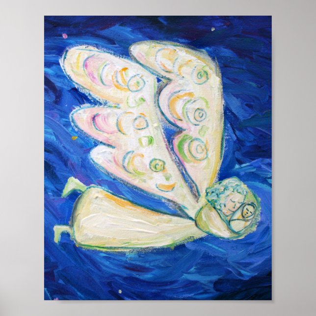 Guardian Angel Sleeping Baby Posters Art Prints (Front)