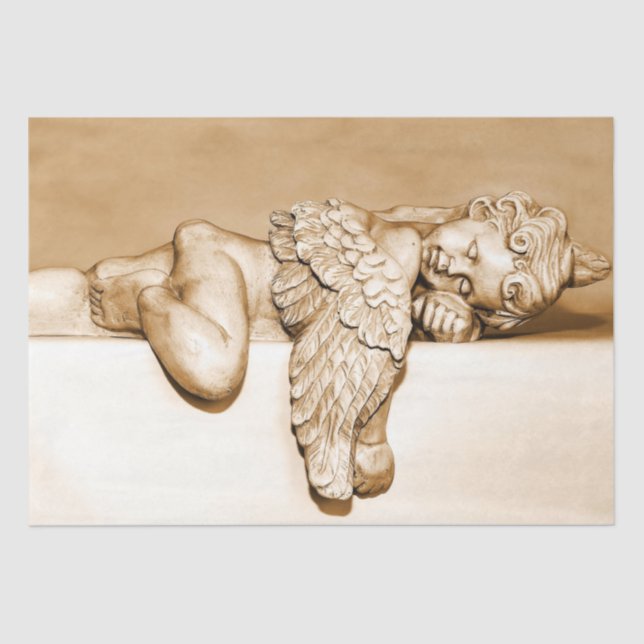 Guardian Angel Sleeping Decoupage 15x20 Tissue Paper (Front)