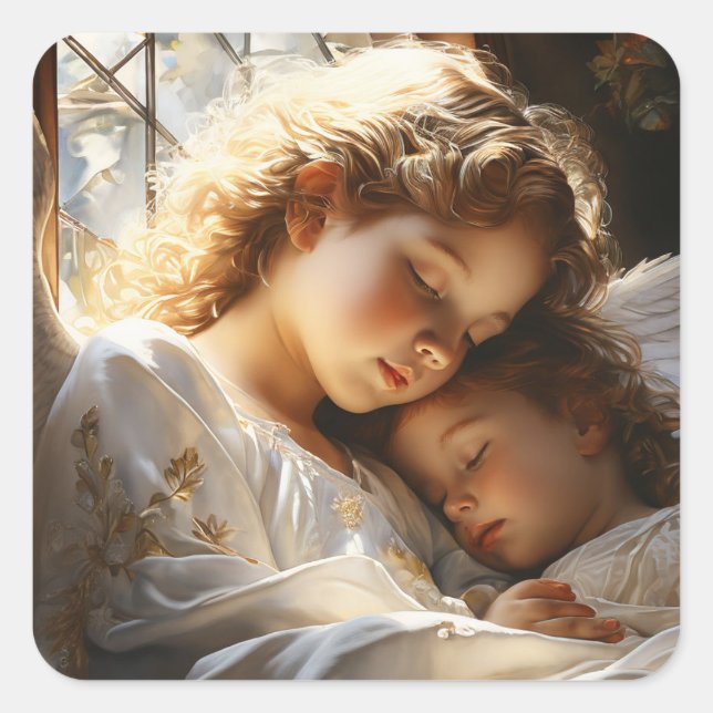 Guardian Angel Square Sticker (Front)