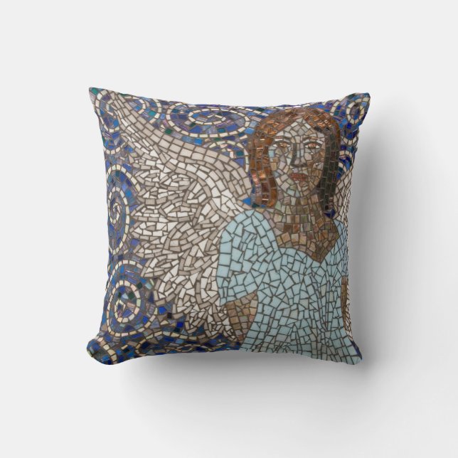 Guardian Angel Throw Pillow (Front)