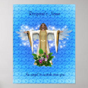 Guardian Angel Watching Over Personalised Poster