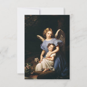 Guardian Angel with Child Prayer Card