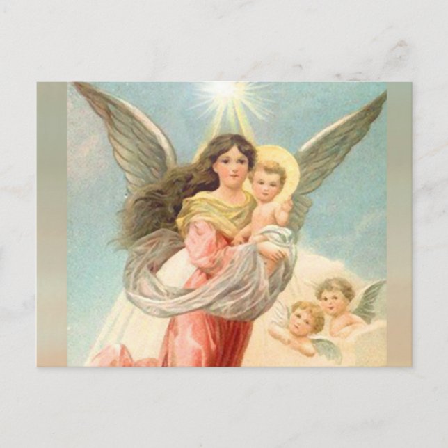 Guardian Angel with Children Postcard (Front)