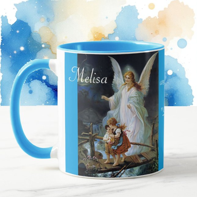 Guardian Angel with Name Gift Coffee Tea Cup Mug (Creator Uploaded)