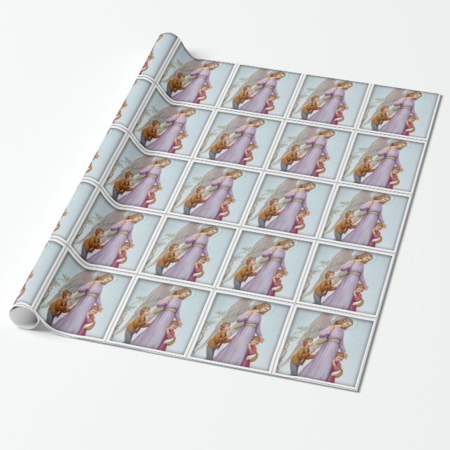 Guardian Angel Wrapping Paper (Unrolled)