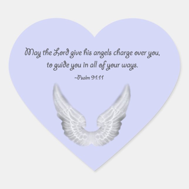 guardian angels heart sticker (Front)