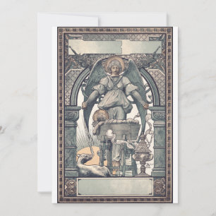 Guardian angels with Jesus child Holiday Card
