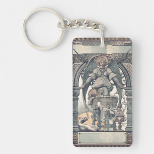 Guardian angels with Jesus child Key Ring