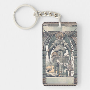 Guardian angels with Jesus child Key Ring
