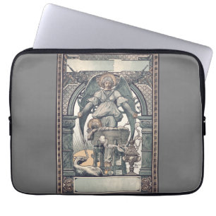 Guardian angels with Jesus child Laptop Sleeve