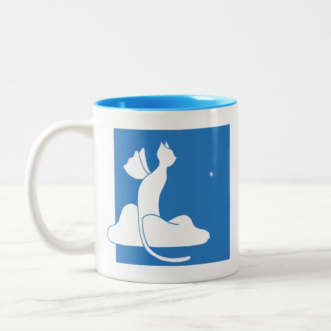Guardian Cat Two-Tone Coffee Mug (Left)