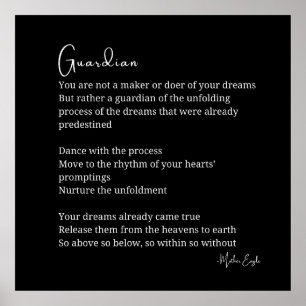 Guardian comforter encouragement poem poster