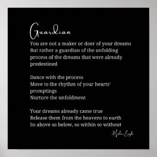 Guardian comforter encouragement poem poster