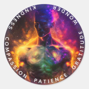 Guardian of Peace   Luminous Human Classic Round Sticker