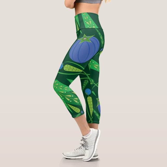 Guardian Of The Blueberries High Waisted Capris (Left)