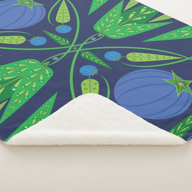 Guardian Of The Blueberries Sherpa (3 Sizes) Sherpa Blanket (3/4)