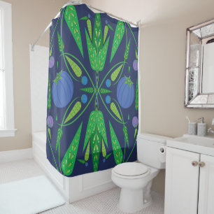 Guardian Of The Blueberries Shower Curtain