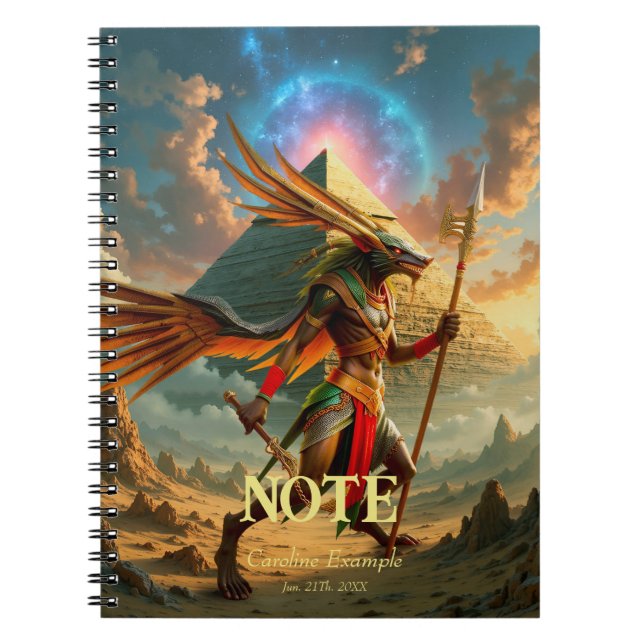 Guardian of the Celestial Gate – Anubis Notebook (Front)