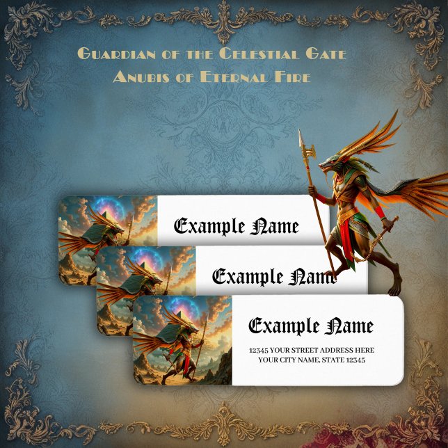Guardian of the Celestial Gate – Anubis  Return Address Label (Creator Uploaded)