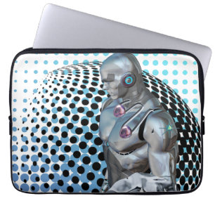 Guardian of the Digital Realm  Laptop Sleeve