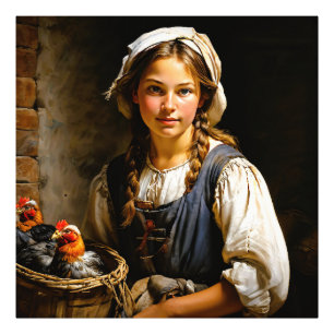 "Guardian of the Flock" "Sara" Dutch Girl Portrait Photo Print