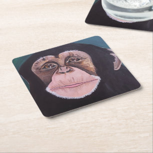 Guardian of the Forest Painting by Alfred Fox Square Paper Coaster