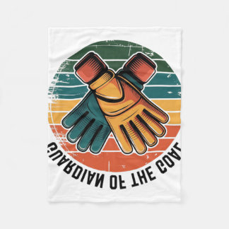Guardian Of The Goal Footll Goalkeeper Soccer Keep Fleece Blanket