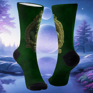 Guardian of the Grove: Green Man Socks