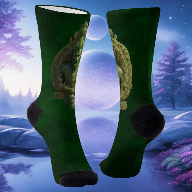 Guardian of the Grove: Green Man  Socks (Creator Uploaded)