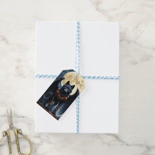 Guardian of the Moon – The Black Winged Wolf Gift Tags