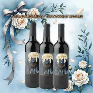 Guardian of the Moon – The Black Winged Wolf Wine Label