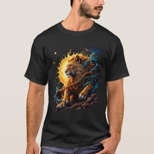 Guardian of the Solar Threshold – Lion of Balance T-Shirt