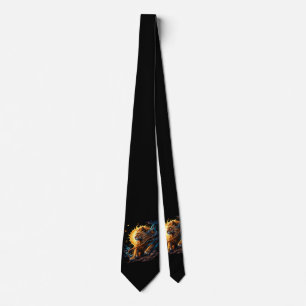 Guardian of the Solar Threshold – Lion of Balance  Tie