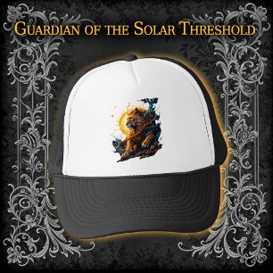 Guardian of the Solar Threshold – Lion of Balance Trucker Hat