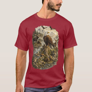 Guardian of the Wilderness – Vintage Bald Eagle T-Shirt