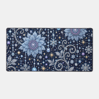 Guardian of the Winter Night in the Star Garden Desk Mat