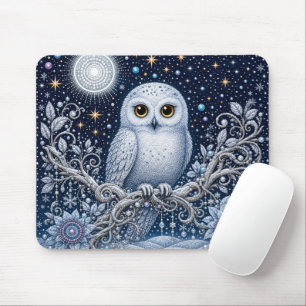 Guardian of Winter Night in the Star Garden Mouse Pad