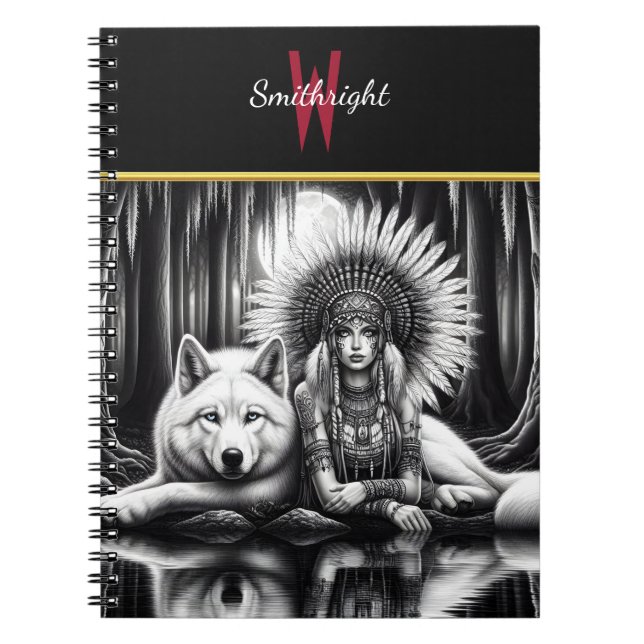 Guardian Spirit: Woman and Wolf Notebook (Front)