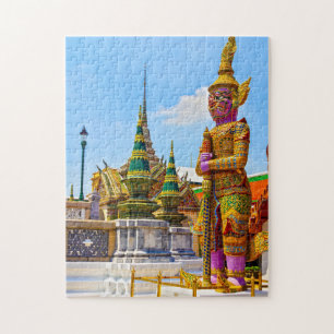 Guardian statue photo print postcard square paper  jigsaw puzzle