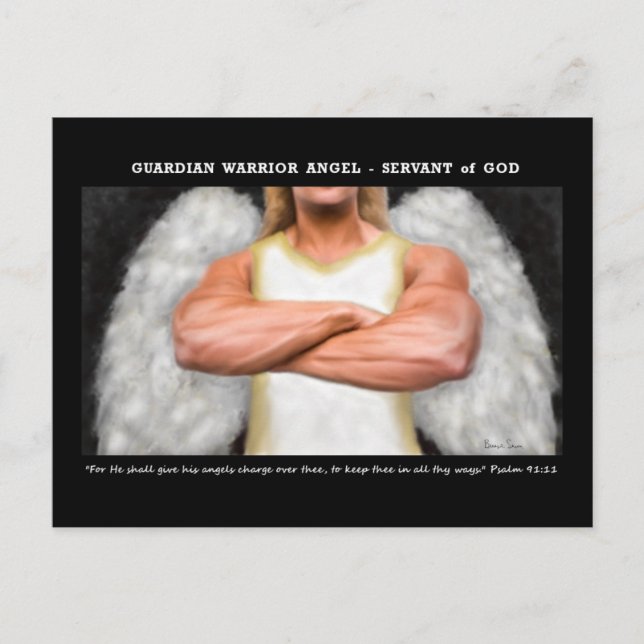 Guardian Warrior Angel Postcard (Front)