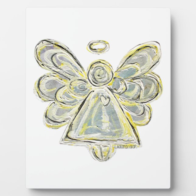 Guardian White Light Angel Painting Art Plaque (Front)
